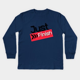 Just Finish Retro Collection Kids Long Sleeve T-Shirt